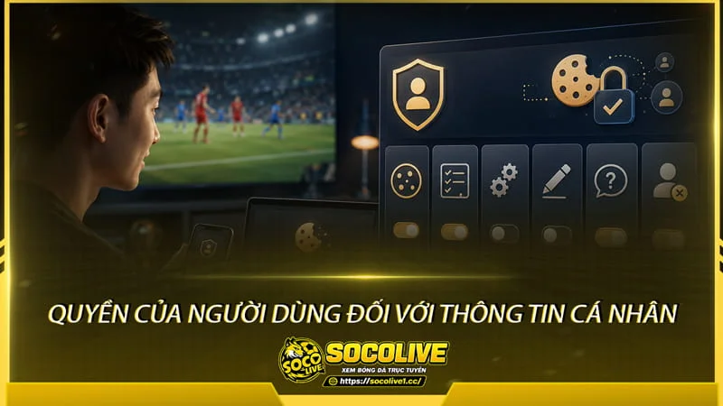 Quyền của người dùng đối với thông tin cá nhân tại Socolivetv
