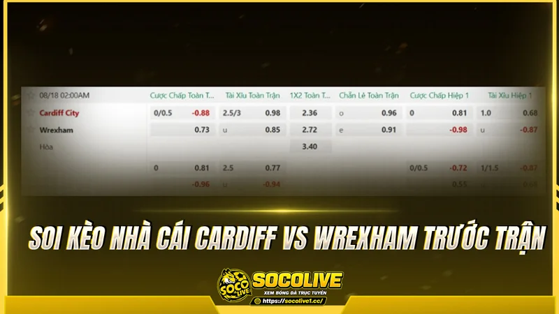 Soi kèo nhà cái Cardiff vs Wrexham trước trận