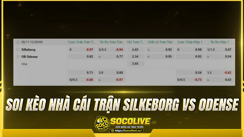 Soi kèo nhà cái trận Silkeborg vs Odense